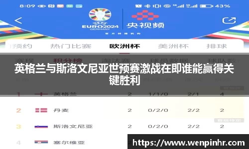 英格兰与斯洛文尼亚世预赛激战在即谁能赢得关键胜利